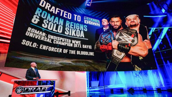 WWE Draft 2023 Triple H Roman Reigns Paul Heyman Solo Sikoa