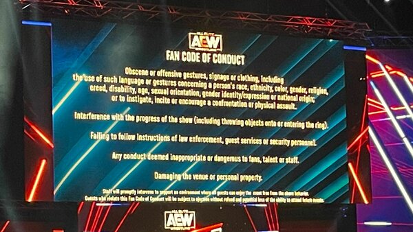 AEW Code Of Conduct