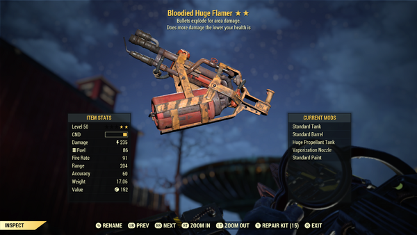 The Explosive Flamer - Fallout 76