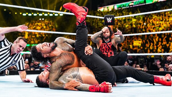 WWE Money in the Bank 2023 Roman Reigns Jey Uso Jimmy Uso
