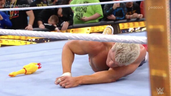 Cody Rhodes rubber chicken