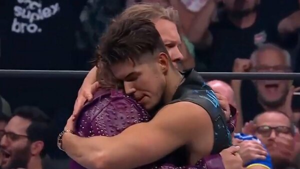 Chris Jericho Sammy Guevara Hug