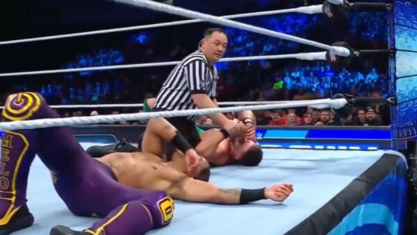 Carmelo Hayes Austin Theory WWE SmackDown Injury