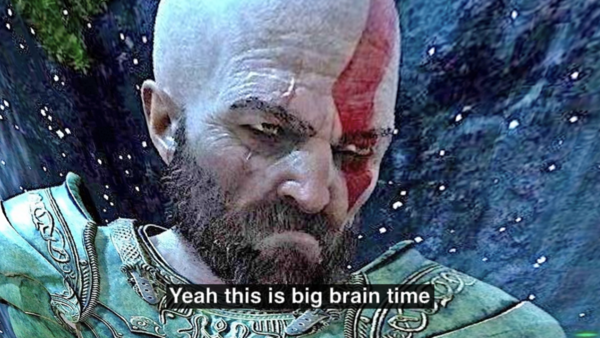 kratos big brain