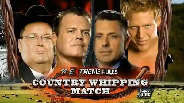 WWE Extreme Rules 2011 Country Whipping Match Jim Ross Michael Cole Jerry Lawler Jack Swagger